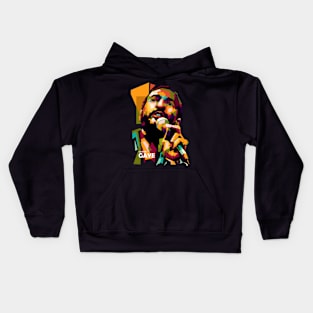 Singer In Wpap Art Kids Hoodie